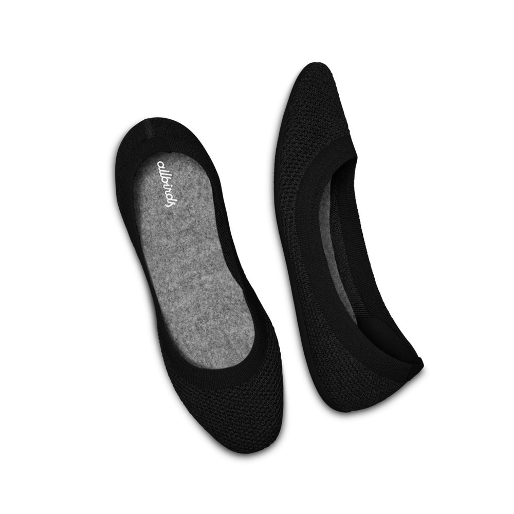 Allbirds Women\'s Flats Black - Tree Breezers - 01745RXYU